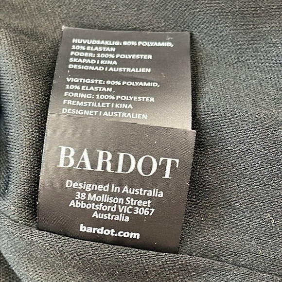 New Bardot Chameleon Lace Midi Dress In Black Strappy Open Back Sz L - Picture 14 of 16